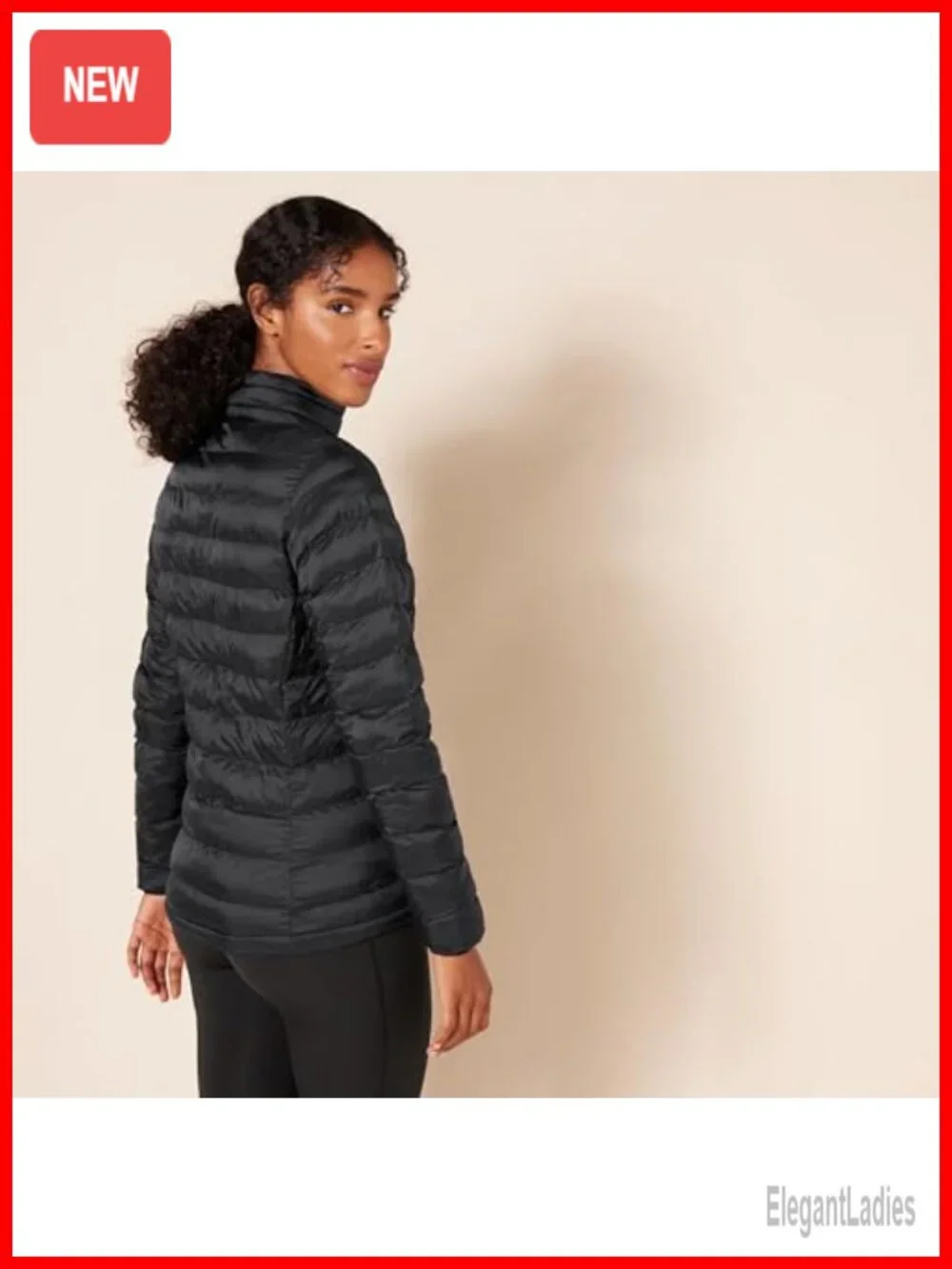 Women's Lightweight Water-Resistant Packable Puffer Jacket Long-Sleeve Quilted
